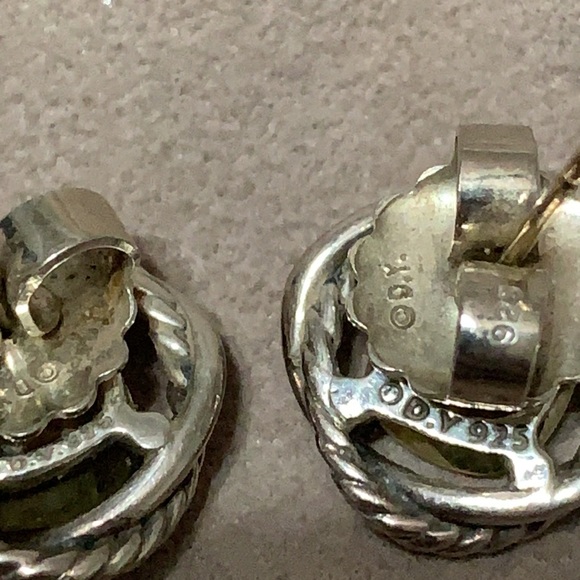 David Yurman 7mm Lemon Citrine Infinity Earrings - Picture 4 of 6